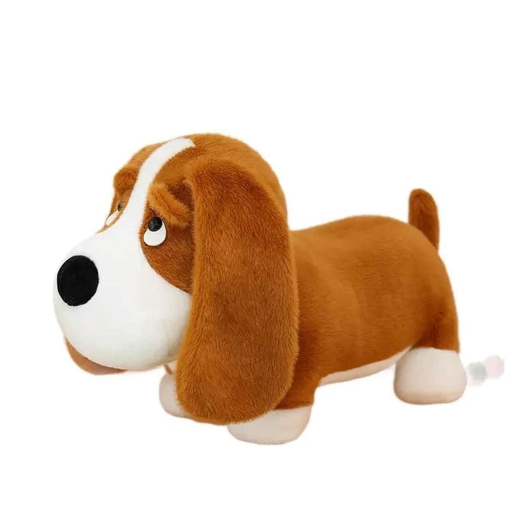 М'яка іграшка Песик 80см хутро рижий з білим MZ23 Dreamtoys