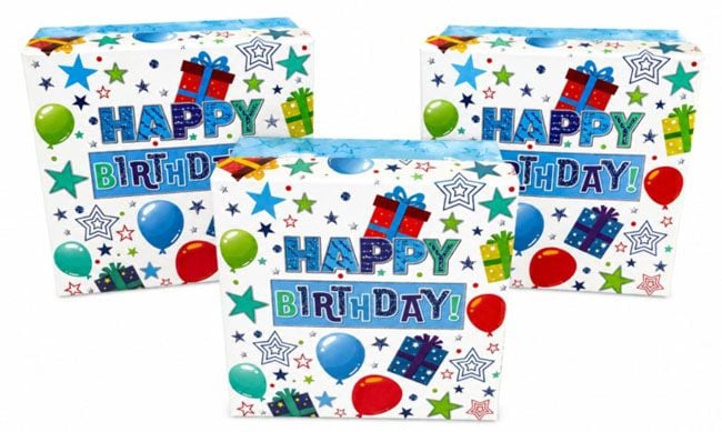 Коробка подарункова картонна квадрат Happy Birthday 20*20*9,5см 73-4842/3 La-prida