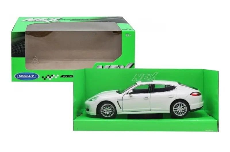 Машина метал Porshe Panamera S 1:24 інерція відкрив двері коробка 23*11*10см 24011W Welli