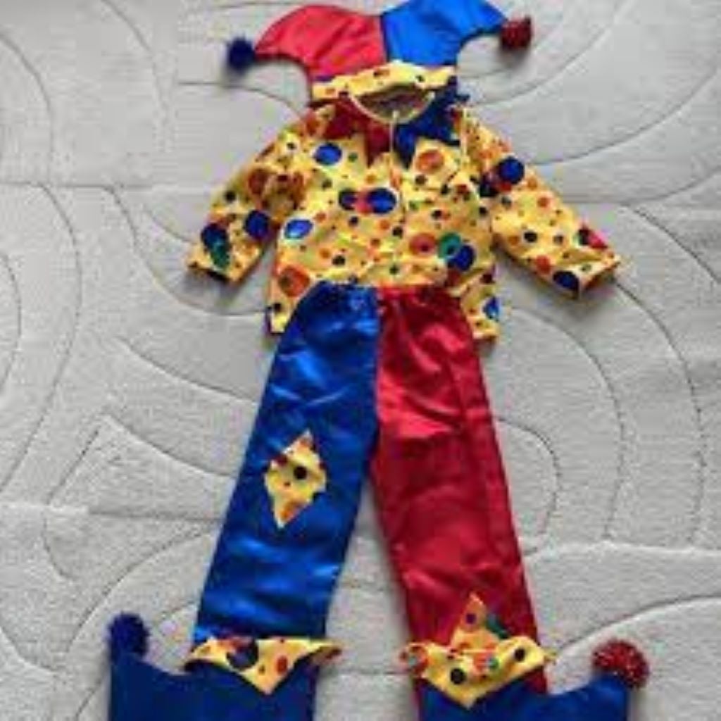 Костюм карнавальнтй Петрушка 34р 5 предметів атлас 31101098 Китай