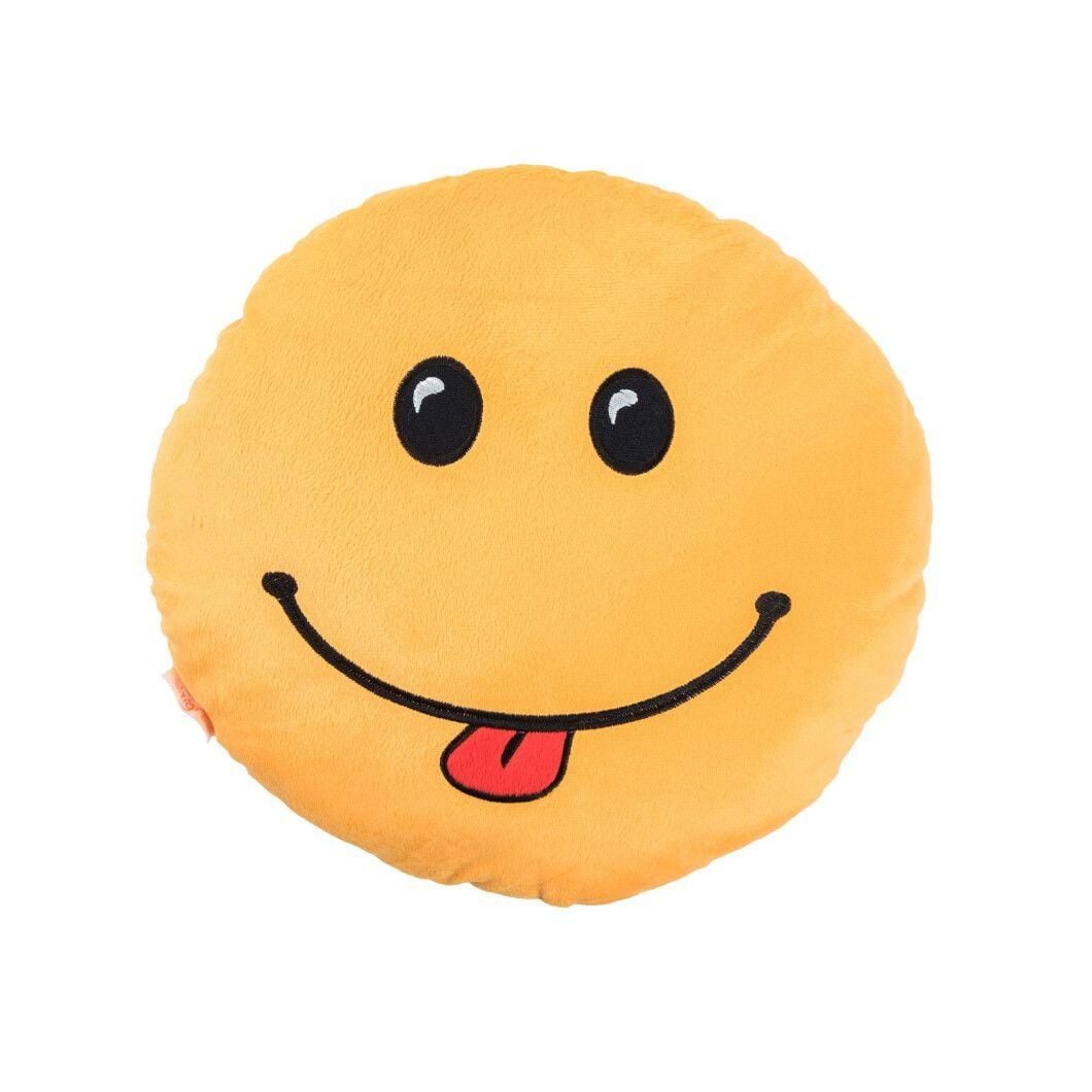 Подушка в пакете круглая смайл улыбка ПШ-0086 Тігрес