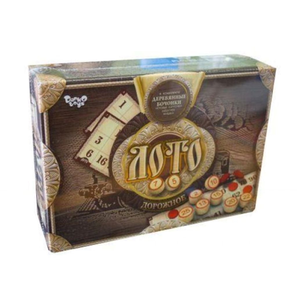 Настільна гра Лото Дорожне дерев'яні бочонки в коробці19*26*8см DT G51 Danko toys