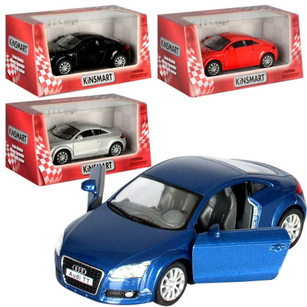 Машина металева 1:32 2008 AUDI TT COUPE інерція двері відчин гум колеса в коробці 16*8*7см KT5335W kinsmart