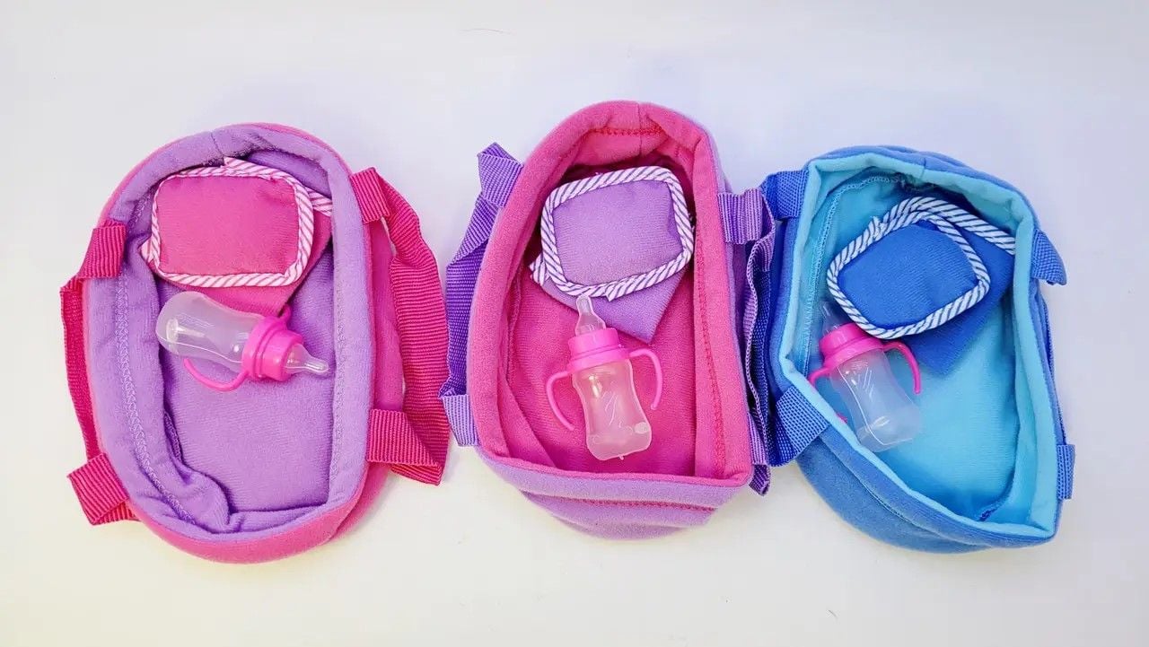 Аксесуари для пупса переноска 15см ковдра подушка пакет 26*17см C0527-16 Китай