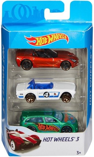 Машини набір Hot wheels метал гонка 3шт коробка 12*14*4,5см K5904 Китай