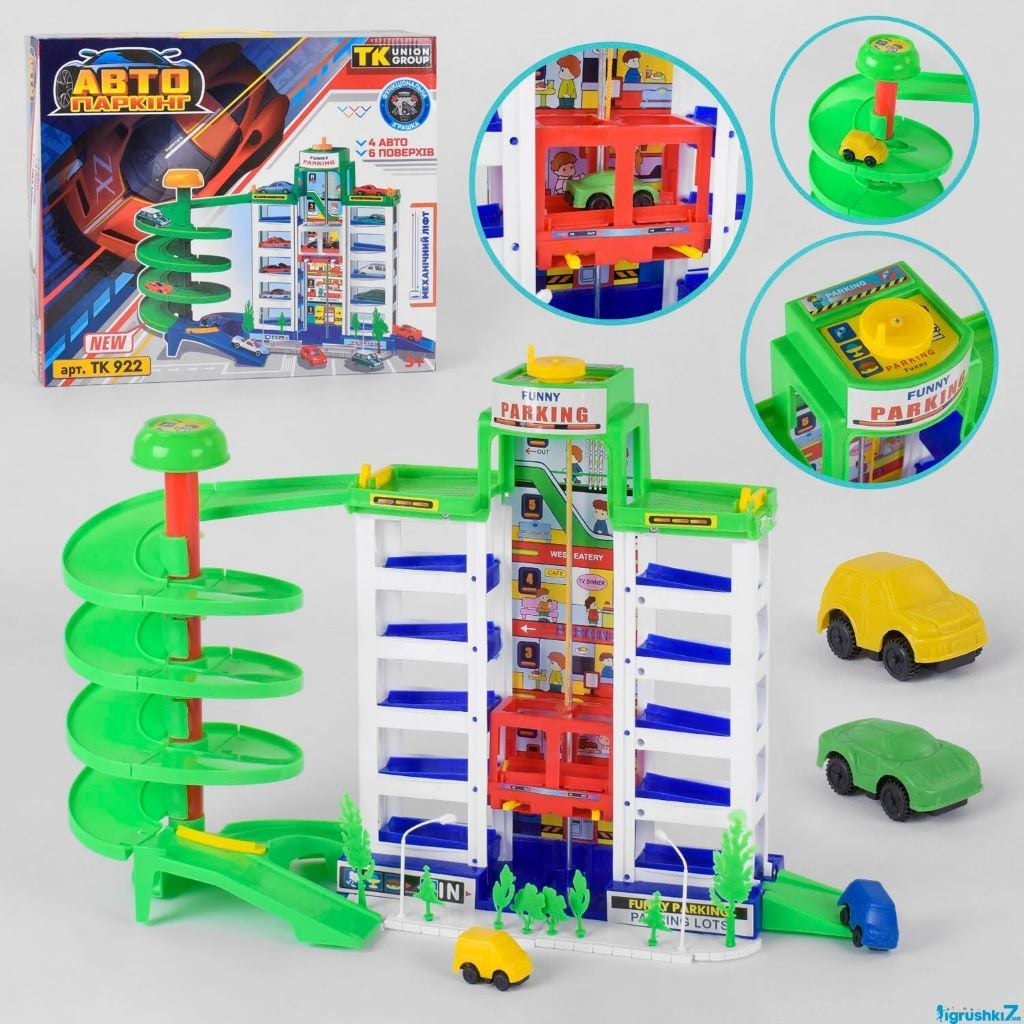 Парковка 6 повурхів 4 машини механічний ліфт в коробці 35*39*10см TK922 TK Group