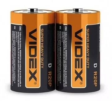 Батарейка бочка Videx 1шт +40% R20P Videx