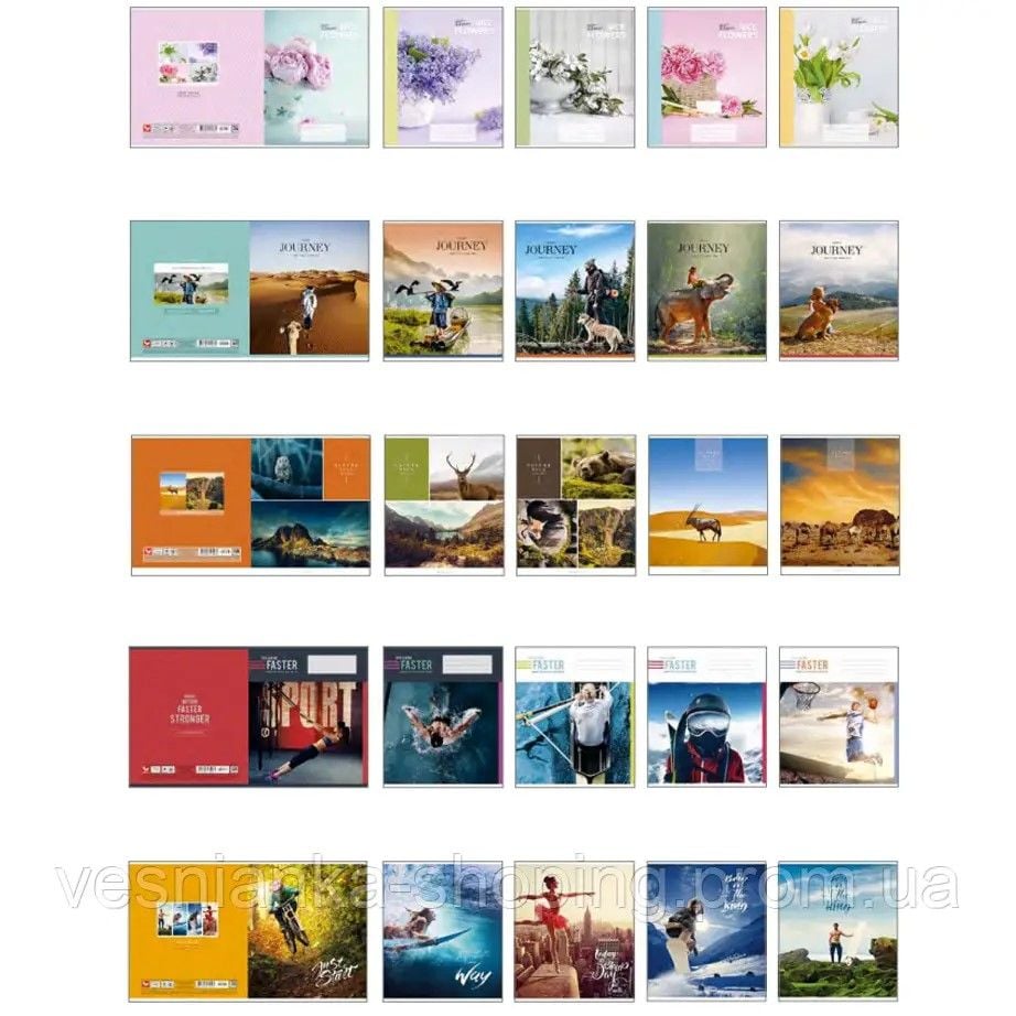 Зошит 96арк клітинка тверда обкладинка з малюнком мікс видів TB-6 Бріск