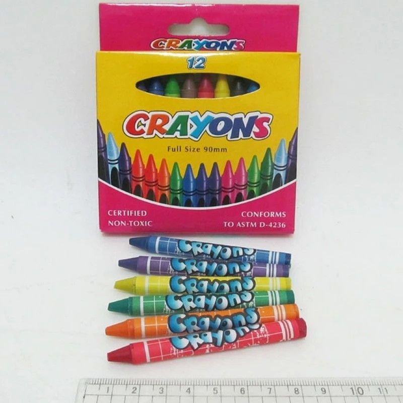 Олівці воскові кольорові Crayons 12шт 9см 8496-12/D-4236 Китай