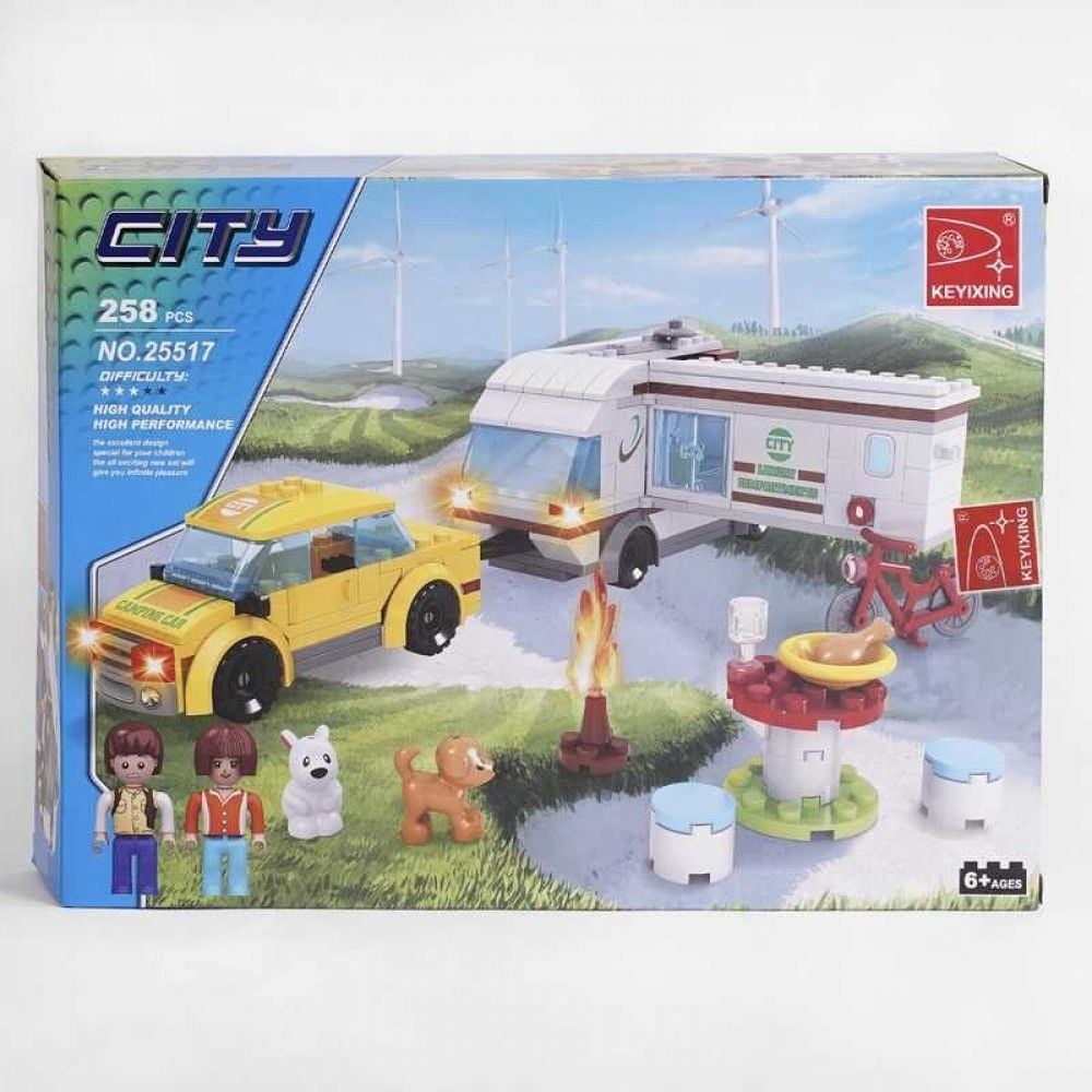 Конструктор типу лего 258д CITY пікнік 2фігурки в коробці 35*25*5см 25517 KEYIXING