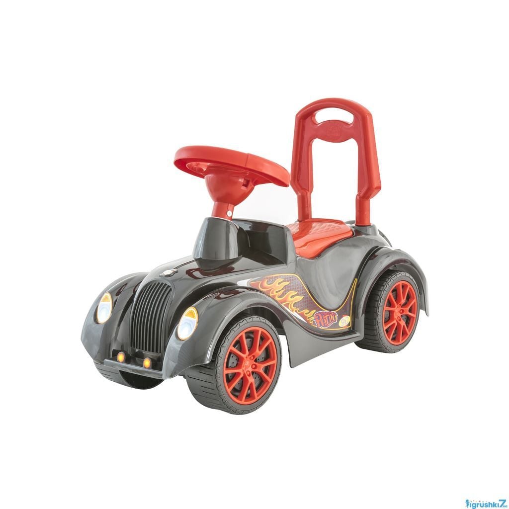 Толокар машина Ретро з пискавкою на кермі пластик чорна 900-чор Оріон