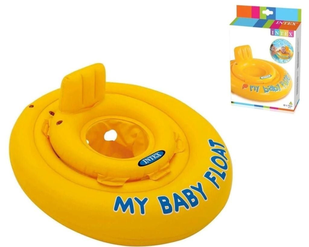 Коло надувне подвійне з ніжками жовте у коробці 26*20*4,5см 56585 Китай