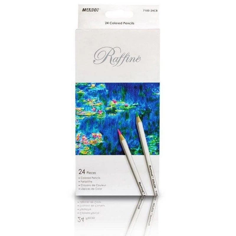 Олівці кольорові 24шт Raffine шестигранні в коробці 23*9*1,5см 7100-24CB Marco