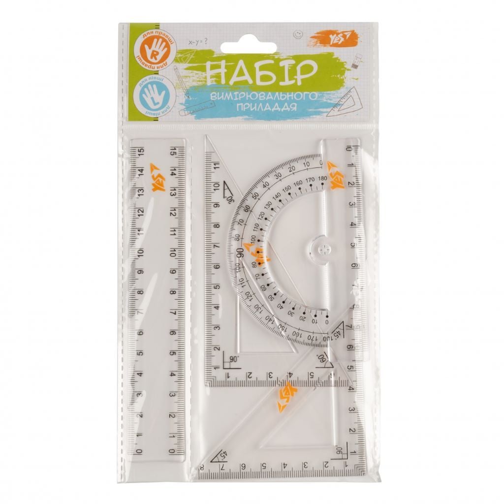 Вимірювальні приладдя пластик прозорий 4шт у пакеті 22*12см 370263 Yes