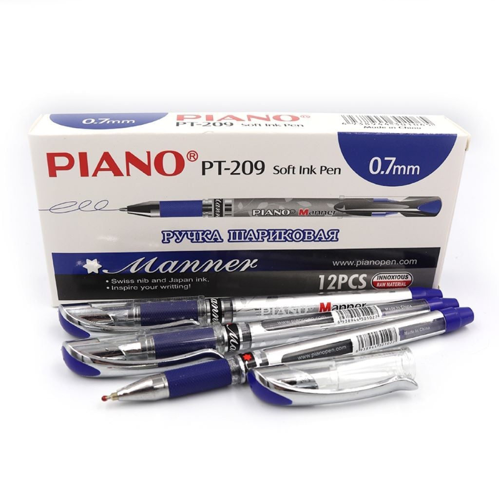 Ручка масляна 0,7мм Manner Soft ink pen мікс  кольорів PT-209 Piano