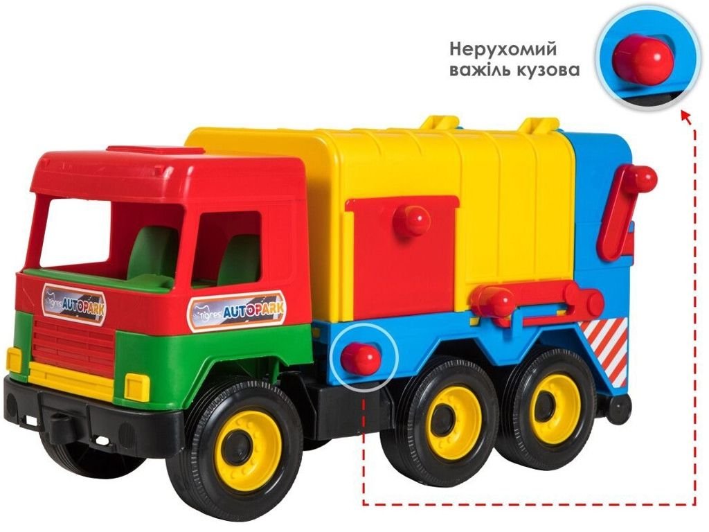 Машина Middle truck сміттєвоз 42см 39224 Тігрес