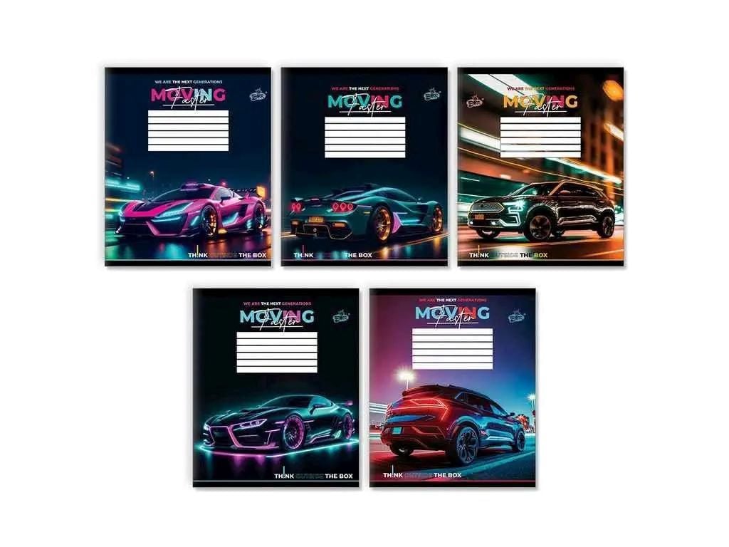 Зошит 18арк клітинка тверда обкладинка мікс видів ТВ-108кл Бріск