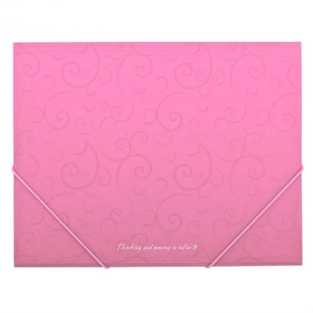 Папка А4 пластикова на гумках Barocco рожева 3914-10 Buromax