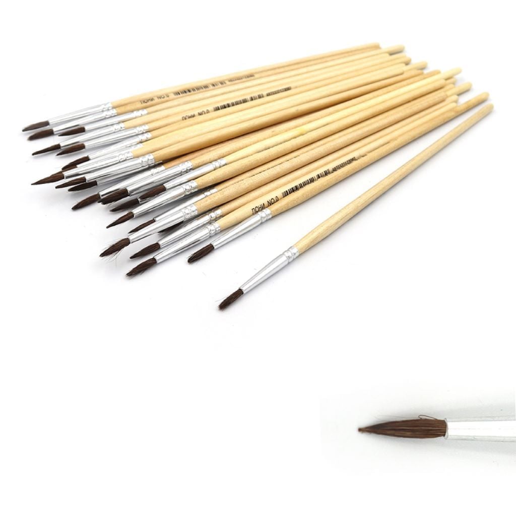 Пензлик поні №0 кругла дерево 17см P-0 Китай