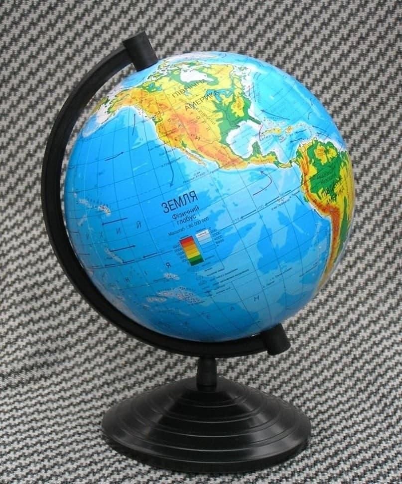 Глобус фізичний d 260мм в коробці 9154 україна