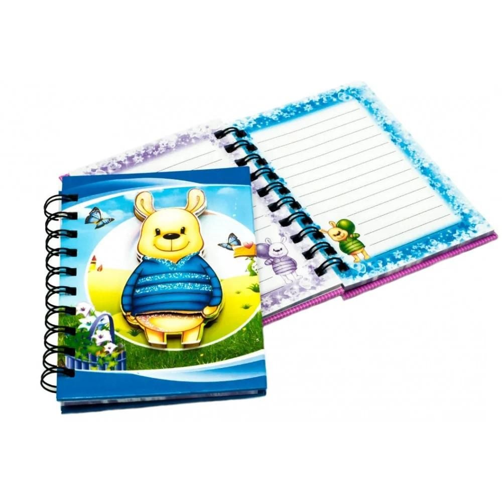 Блокнот А6 тверда обкладенка Ведмедики лінія верхня спіраль A-333 Китай
