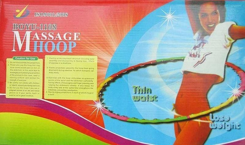 Хулахуп  масажний з роліками і шипами 98см коробка BOYU-1108 Китай