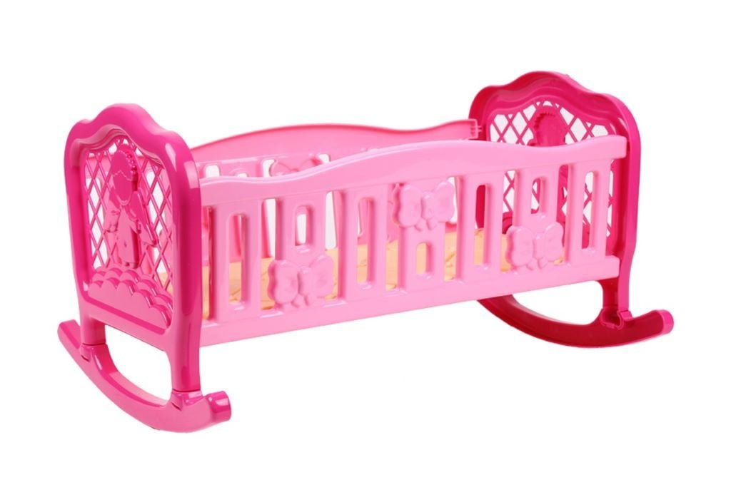 Ліжко для ляльок 45*34*27см колиска пластик у пакеті 4531 технок