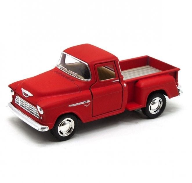 Машина металева Chevy Stepside Pick-up 1955 інерція відкрив двері в коробці 16*8*7см KT5330W kinsmart