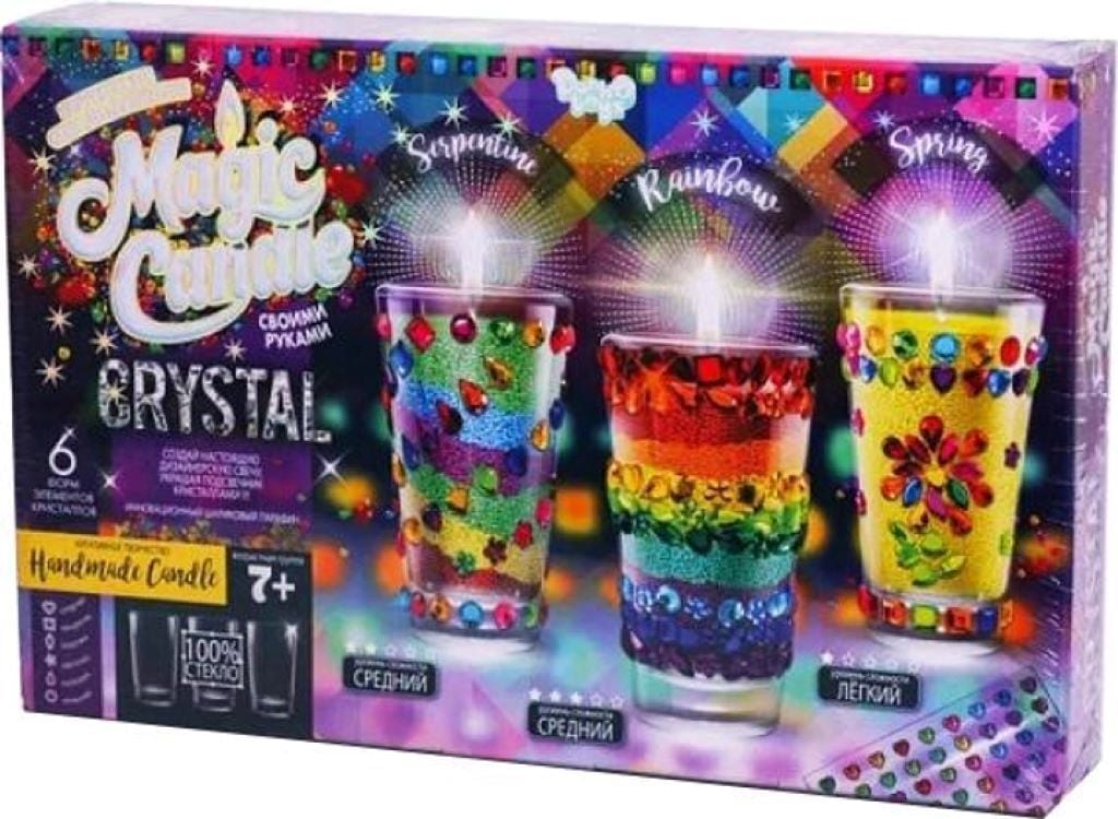 Креативна творчість Magic candle crystal парафінові свічки з кристалами у коробці 34*22*6см MGC-02-01 Danko toys