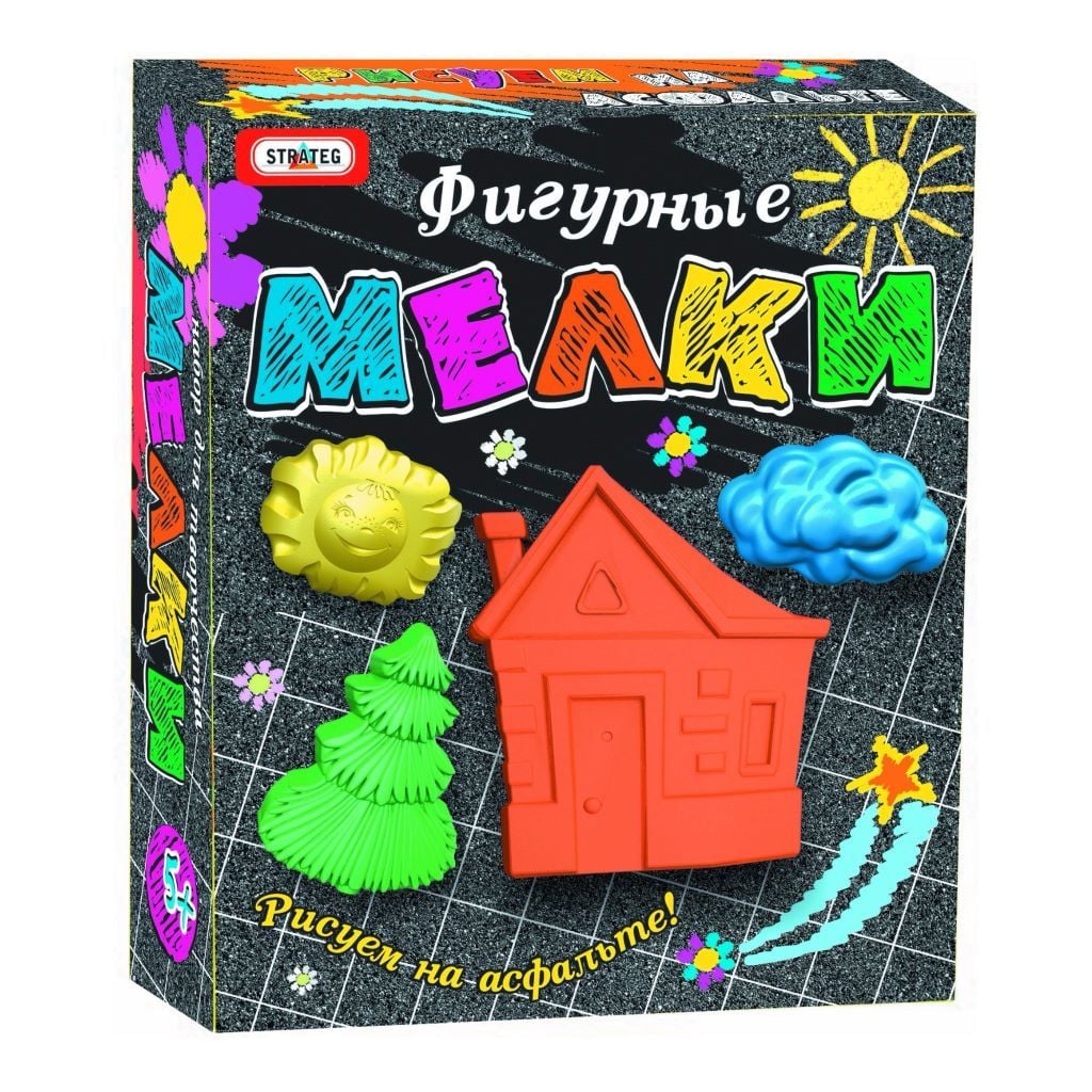 Набір для творчості Фігурна крейла своїми руками Малюємо на асфальті в  коробці 22*18*4,5см 505 Strateg