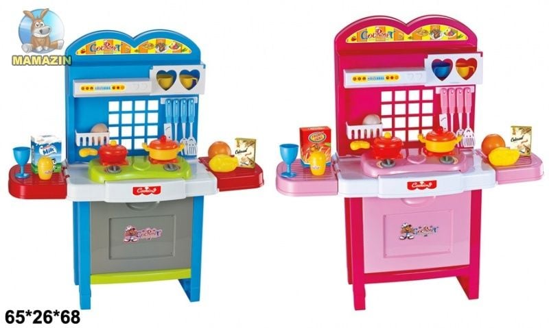 Кухня для ляльки посуд на батар в коробці 26*65*9см 77033 Китай