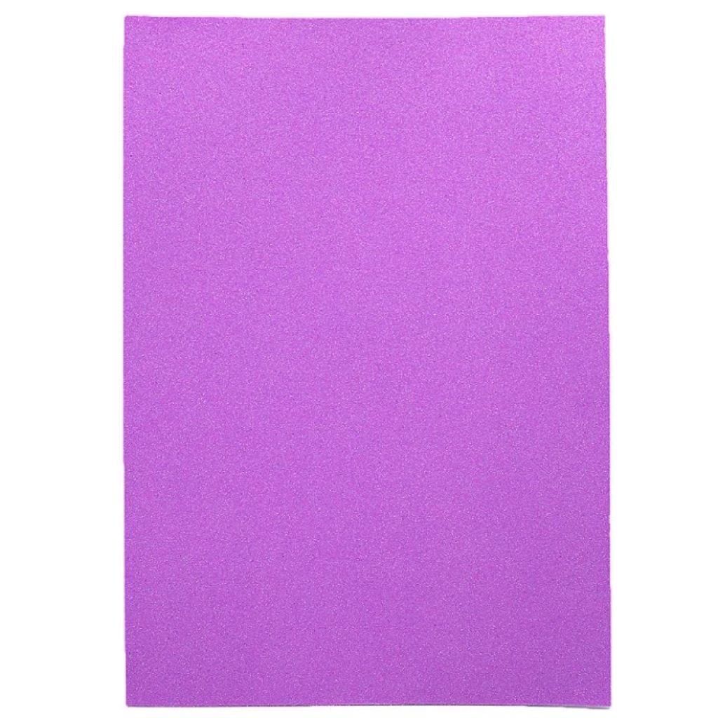 Фоаміран глітерний 1,7мм бузковий А4 20*30см 17FA4-004 Китай