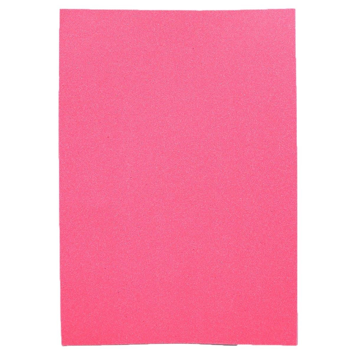 Фоаміран глітерний 1.7мм рожевий 1 шт А4 20*30см 7943/17FA4-003 Китай