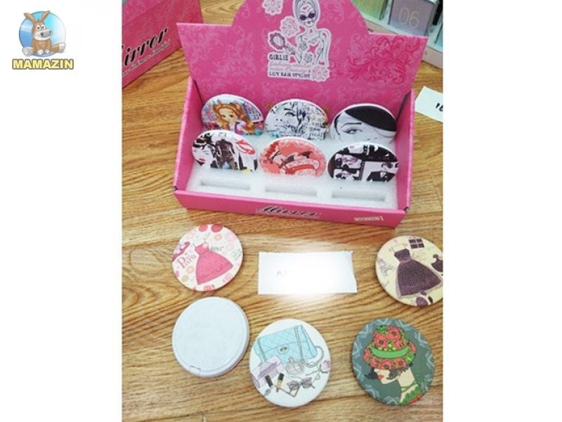 Зеркальце кругле в футлярі 7см мікс видов MX-25 Китай