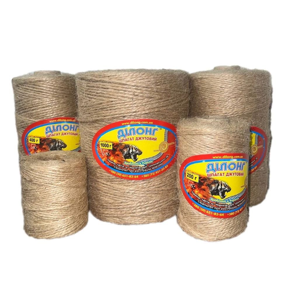 Шпагат джутовий 100г без втулки 68987 Ділонг