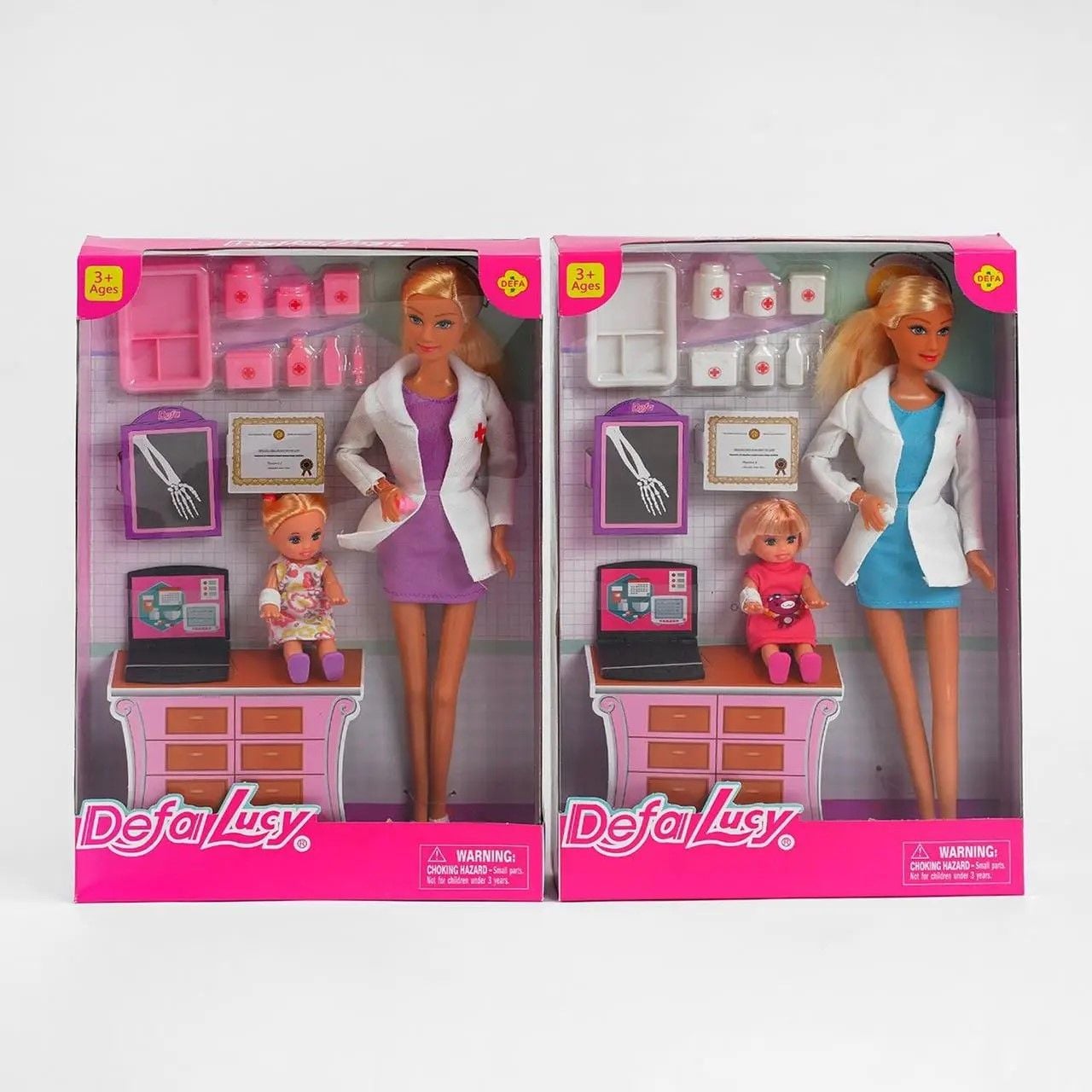 Лялька типу Барбі 30см лікар та дочка 10см з аксесуаарами в кор33*20*5см 8348 defa lucy