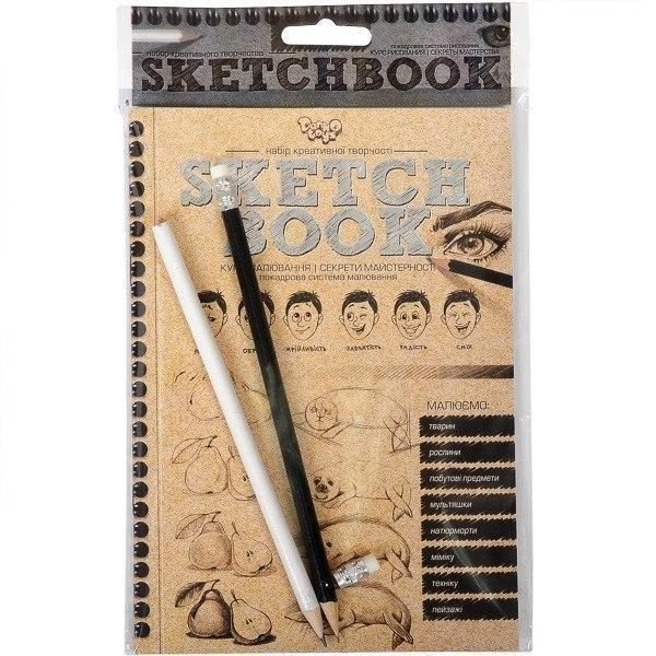 Альбом Sketch Book курс малювання 2олівця в пакеті 20*15см SB-01-02 danko toys