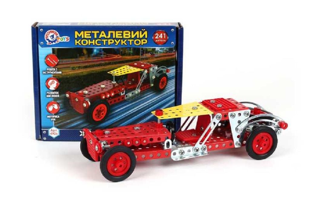 Конструктор металевий 241дет авто Хот-Род в коробці 19*16*3,5см 4906 технок