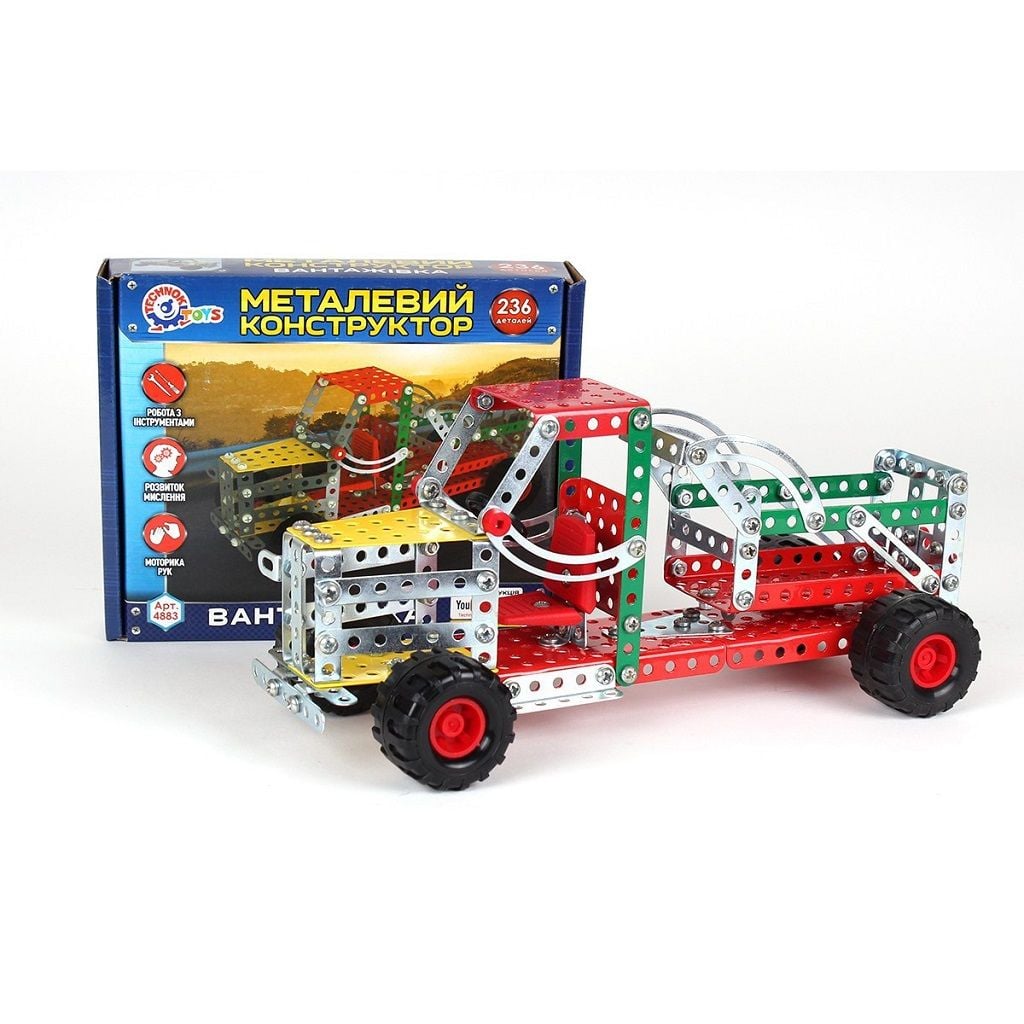 Конструктор металевий 236дет Вантажівка в коробці 19*16*3,5см 4883 технок