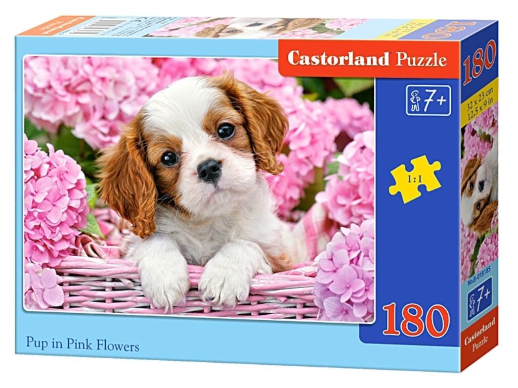 Пазли 180ел Цуценя в кошику 32*23см коробка 18*13*3,5см B-018185 castrolend