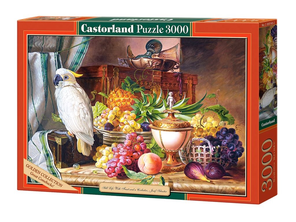 Пазли 3000ел Натюрморт з фруктами та какаду 92*68см в коробці 40*27*5,5см С-300143 Castorlend