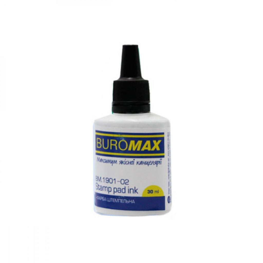 Штемпельна фарба 30мл чорна BM1901-02 Buromax