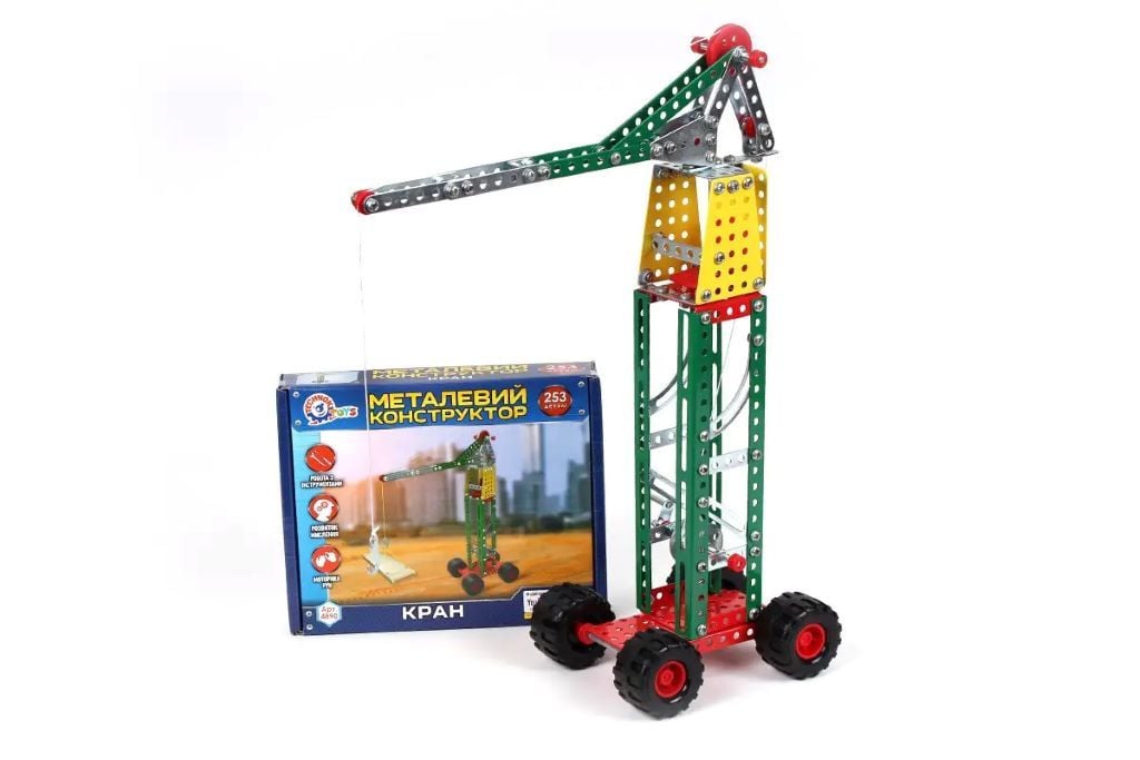 Конструктор металевий 253дет Кран в коробці 19*16*3,5см 4890 технок