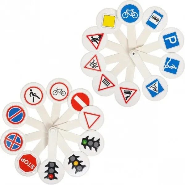 Віяло Дорожні знаки для початкової школи в пакеті 12*9см 91020 ibris