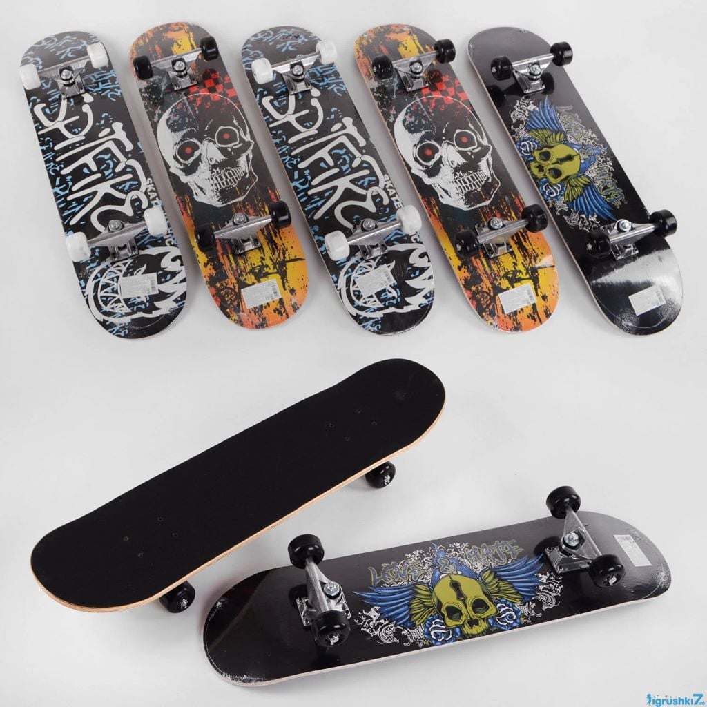 Скейт довжина 79см колеса 5,5см мікс кольорів C32028 Китай