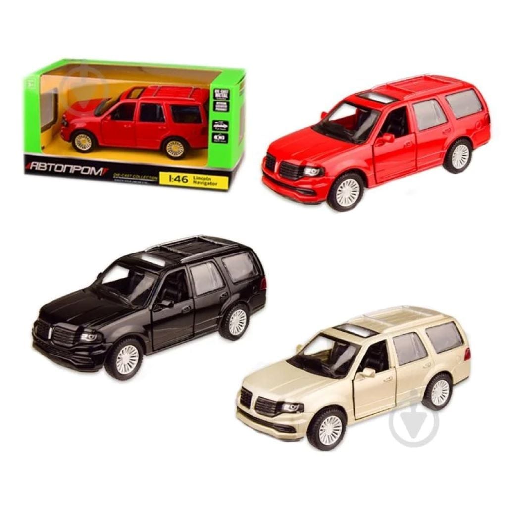 Машина металева 1:46 Lincoln Navigator відкрив двері  коробка 14,5*6,5*7см 4309 Автопром
