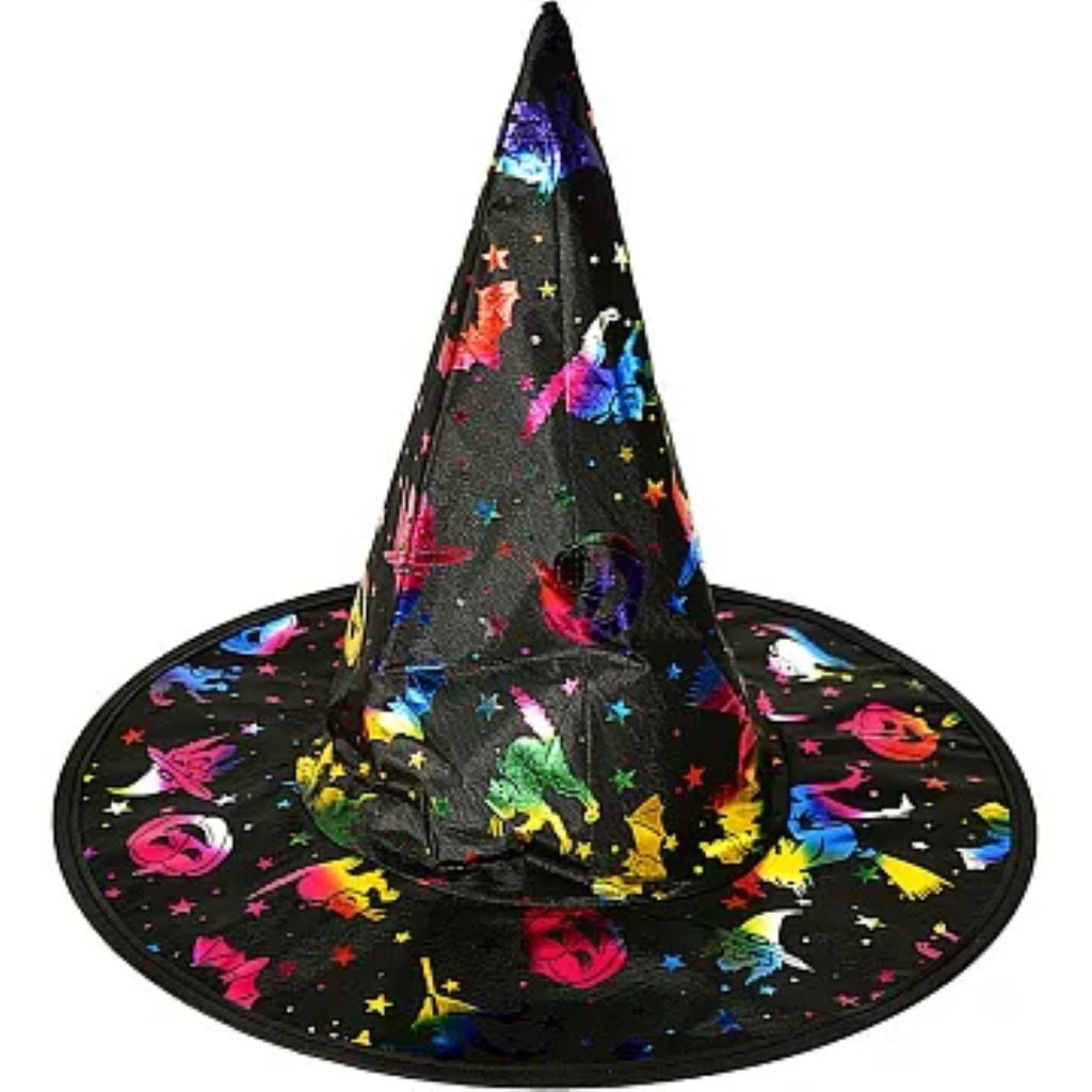 Капелюх карнавальний відьми павутиння гарбузи ніч не прозорий K-212 Китай