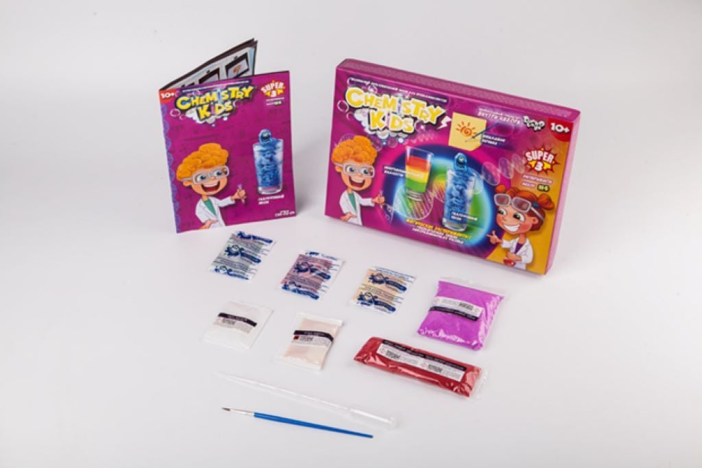 Досліди набір Chemistry Kids 3 експерименти по хімії і фізиці в коробці 21*26*4см CHK-02-04 Danko toys