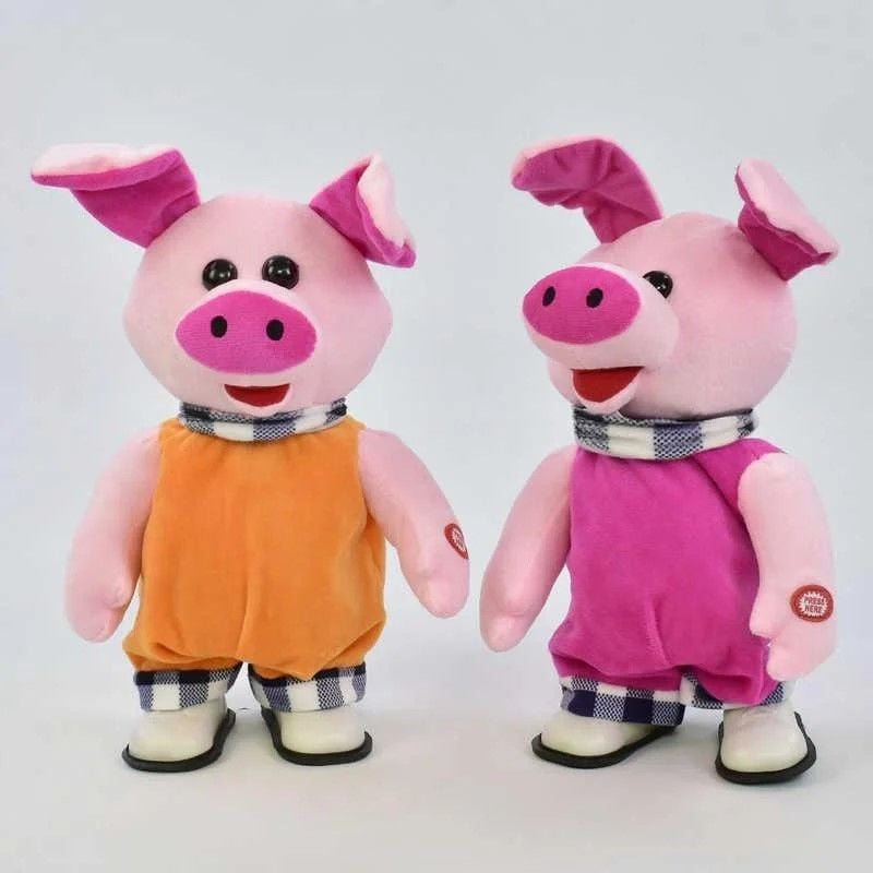 М'яка іграшка П'ятачок плюш механічний на батарейках в пакеті 30см 30098 Китай