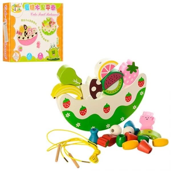 Дерево  логіка гра баланс шнурівка в коробці 2в1 1029 Китай